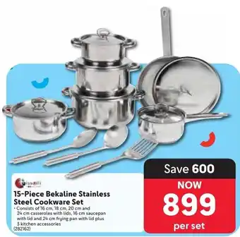 Makro Tissolli Bekaline Stainless Steel Cookware Set offer