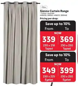Makro Sienna Curtain Range offer