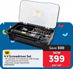 Makro CAT 4 V Screwdriver Set offer