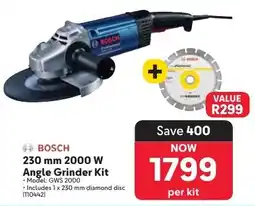 Makro BOSCH 2000 W Angle Grinder Kit offer