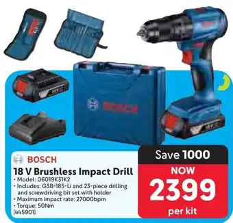 Makro BOSCH 18 V Brushless Impact Drill offer