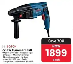 Makro BOSCH 720 W Hammer Drill offer
