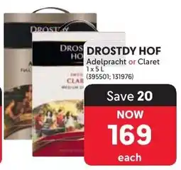 Makro DROSTDY HOF Adelpracht or Claret offer