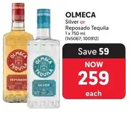 Makro OLMECA Silver or Reposado Tequila offer