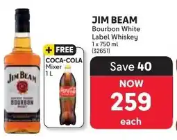 Makro JIM BEAM Bourbon White Label Whiskey offer