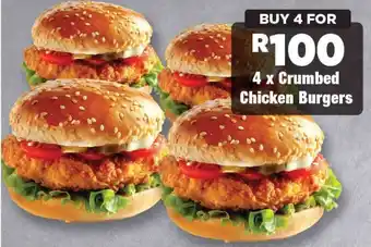 OK Foods Crumbed Chicken Burgers offer