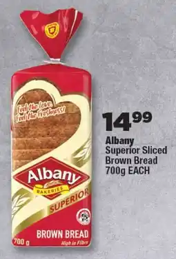 OK Foods Albany Superior Sliced Brown Bread offer