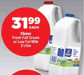 OK Foods Clover Fresh Full Cream or Low Fat Milk offer