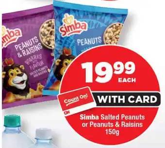 OK Foods Simba Salted Peanuts or Peanuts & Raisins offer