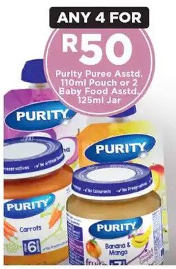 OK Foods Purity Puree Asstd. Pouch or 2 Baby Food Asstd. Jar offer