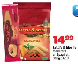 OK Foods Fatti's & Moni's Macaroni or Spaghetti offer