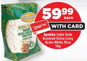 OK Foods Spekko India Gate Basmati Extra Long Grain White Rice offer