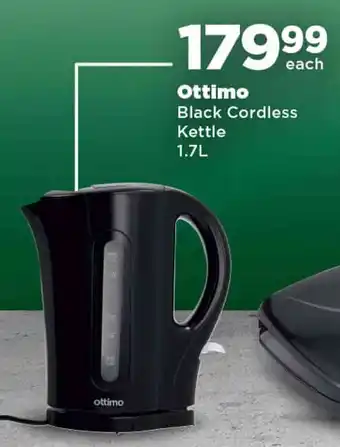 OK Foods Ottimo Black Cordless Kettle offer