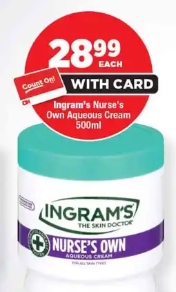 OK Foods Ingram's Nurse's Own Aqueous Cream offer