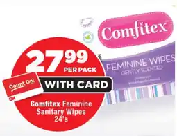 OK Foods Comfitex Feminine Sanitary Wipes offer