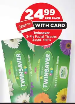 OK Foods Twinsaver 2-Ply Facial Tissues Asstd. offer