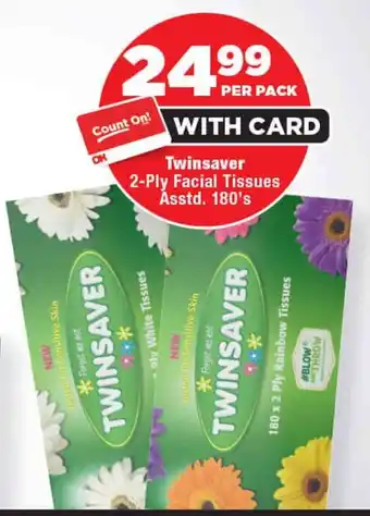 OK Foods Twinsaver 2-Ply Facial Tissues Asstd. offer