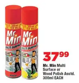 OK Foods Mr. Min Multi Surface or Wood Polish Asstd. offer