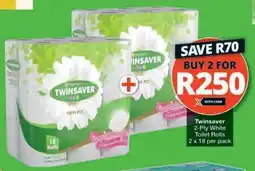 Checkers Twinsaver 2-Ply White Toilet Rolls offer