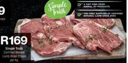Checkers Simple Truth Certified Natural Lamb Braai Chops offer