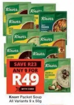 Checkers Knorr Packet Soup All Variants offer