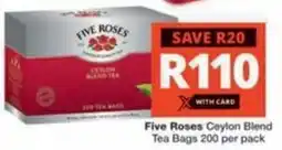 Checkers Five Roses Ceylon Blend Tea Bags offer