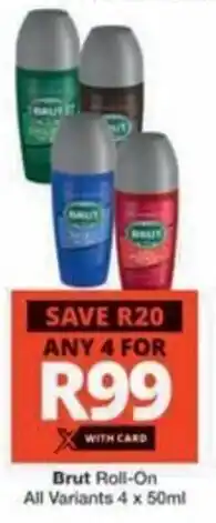 Checkers Brut Roll-On All Variants offer