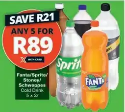 Checkers Fanta/ Sprite/ Stoney/ Schweppes Cold Drink offer