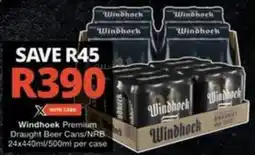 Checkers Windhoek Premium Draught Beer Cans/NRB offer