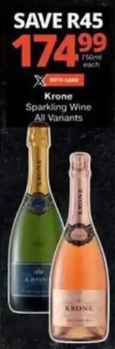 Checkers Krone Sparkling Wine All Variants offer
