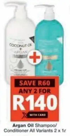 Checkers Argan Oil Shampoo/ Conditioner All Variants offer