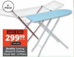 Checkers Quality Ironing Board & Clothes Dryer Set offer