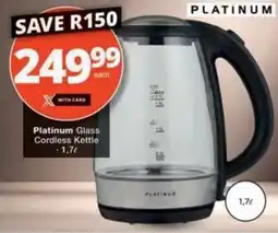 Checkers Platinum Glass Cordless Kettle offer