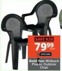 Gold Sun Midback Plastic Outdoor Chair