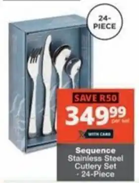 Checkers Sequence Stainless Steel Cutlery Set offer