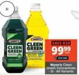 Checkers Wynn's Cleen Green Concentrate offer