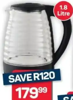 Pick n Pay Hypermarket Sunbeam Ribbed Glass Cordless Kettle offer
