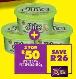 Shoprite D'lite 37% fat spread offer