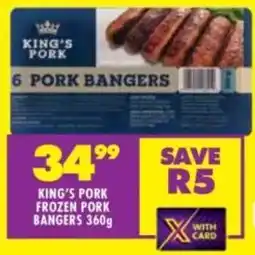Shoprite King's pork frozen pork bangers offer