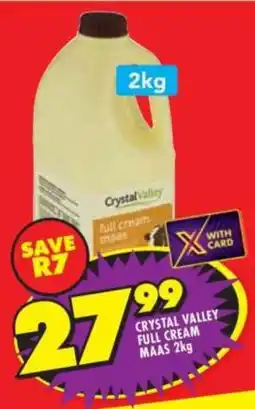 Shoprite Crystal valley full cream maas offer