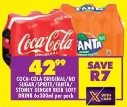 Shoprite Coca-cola original/ no sugar/ sprite/ fanta/ stoney ginger beer soft drink offer