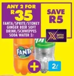 Shoprite Fanta/ sprite/ stoney ginger beer soft drink/ schweppes soda water offer