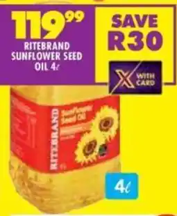 Shoprite Ritebrand sunflower seed oil offer