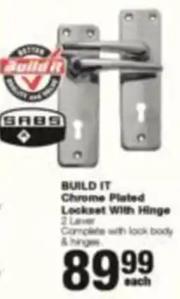 BUILD IT Chrome Plated Lockset With Hinge