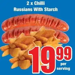 Boxer Superstores Chilli Russians With Starch offer