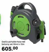 Leroy Merlin Geolia Portable Hose Reel Balcony Set 10mm x 10m offer