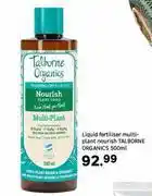 Leroy Merlin Talborne Orrganics Nourish Multi Plant Liquid Fertiliser-500ml offer