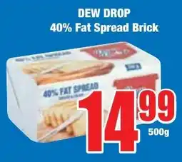 Boxer Superstores DEW DROP 40% Fat Spread Brick offer