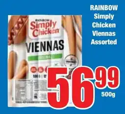 Boxer Superstores RAINBOW Simply Chicken Viennas Assorted offer