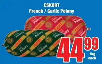 Boxer Superstores ESKORT French/ Garlic Polony offer